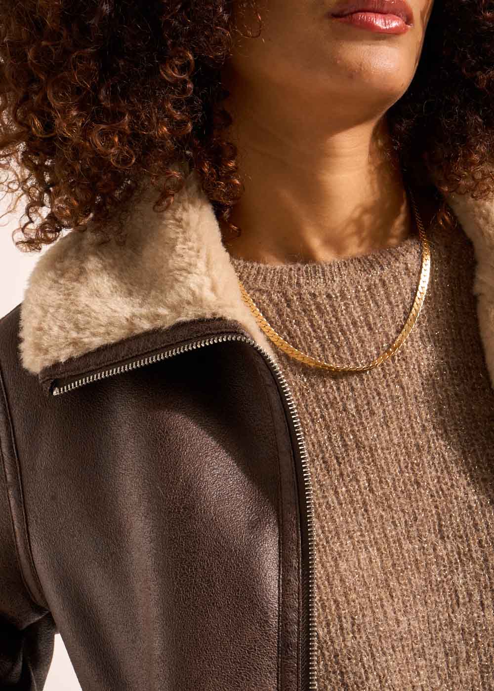 MALTAZI Faux sheepskin coat with faux fur lining - 2 - Sud Express - Sud Express