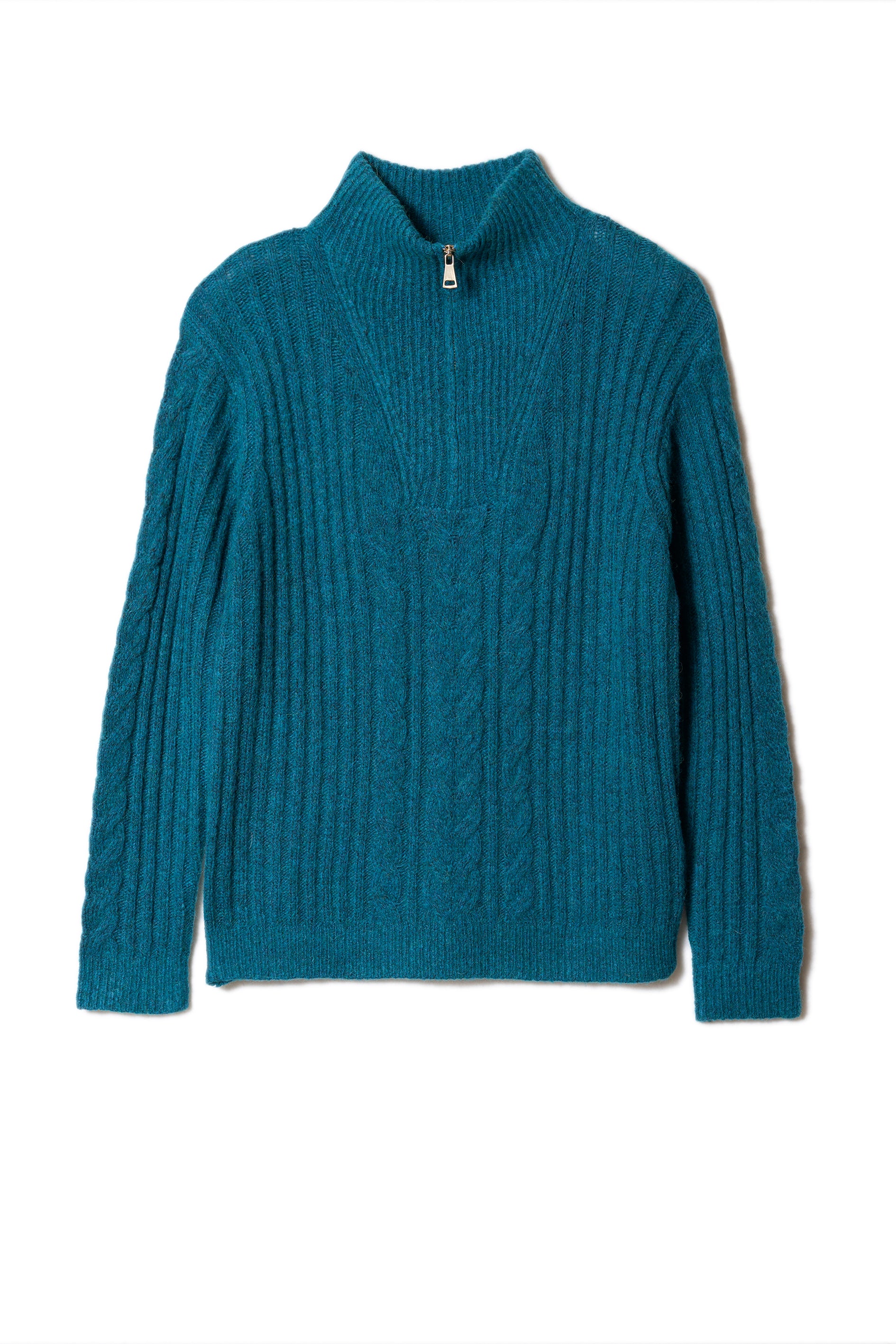 Long-sleeved zip-up trucker-neck jumper - Sud Express - 6 - Sud Express