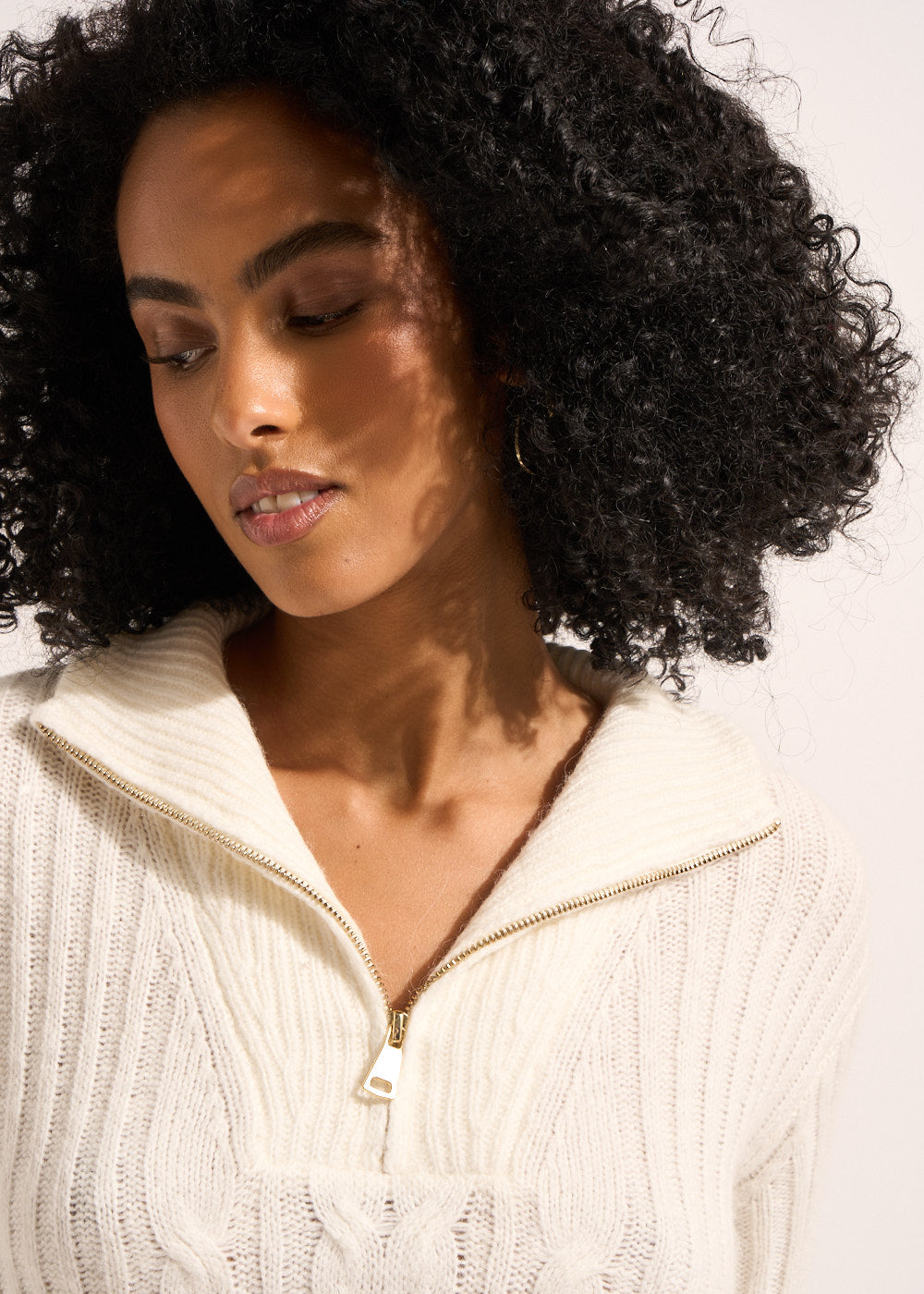 MANOUY Long-sleeved zip-up trucker-neck jumper - 4 - Sud Express - Sud Express