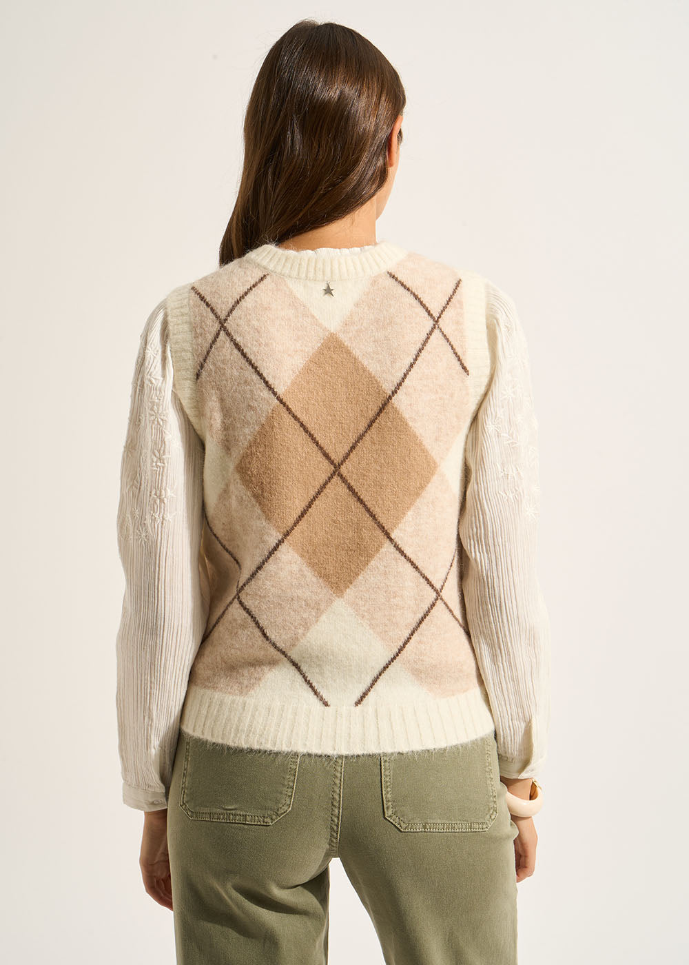 MURLINGTON Sleeveless sweater with pattern - 3 - Sud Express - Sud Express