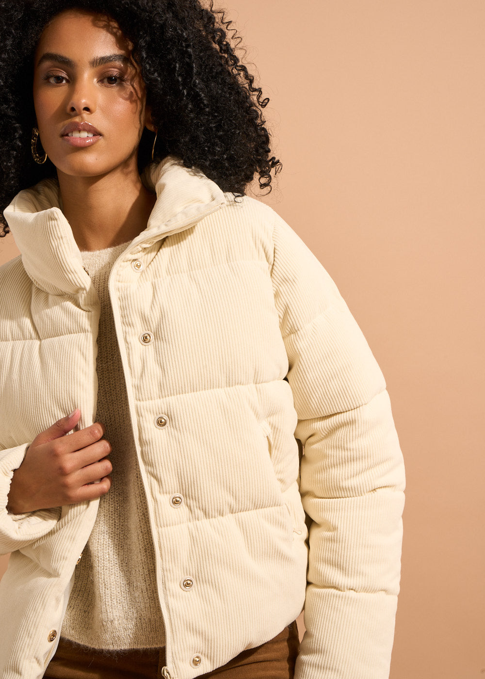 DIVINE Short velvet jacket with stand-up collar - 1 - Sud Express - Sud Express