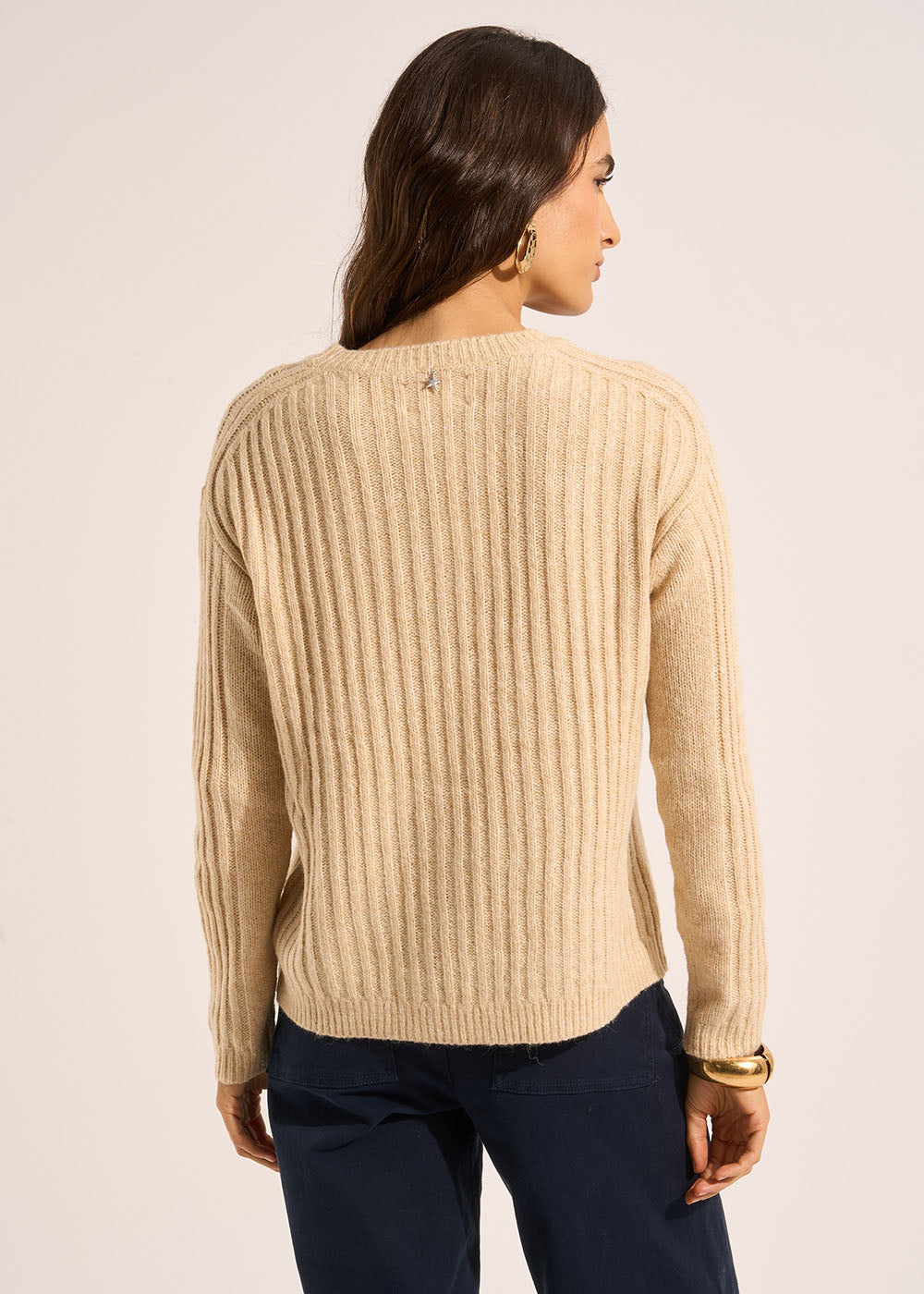 MORELLE Cable knit crew neck sweater - 3 - Sud Express - Sud Express