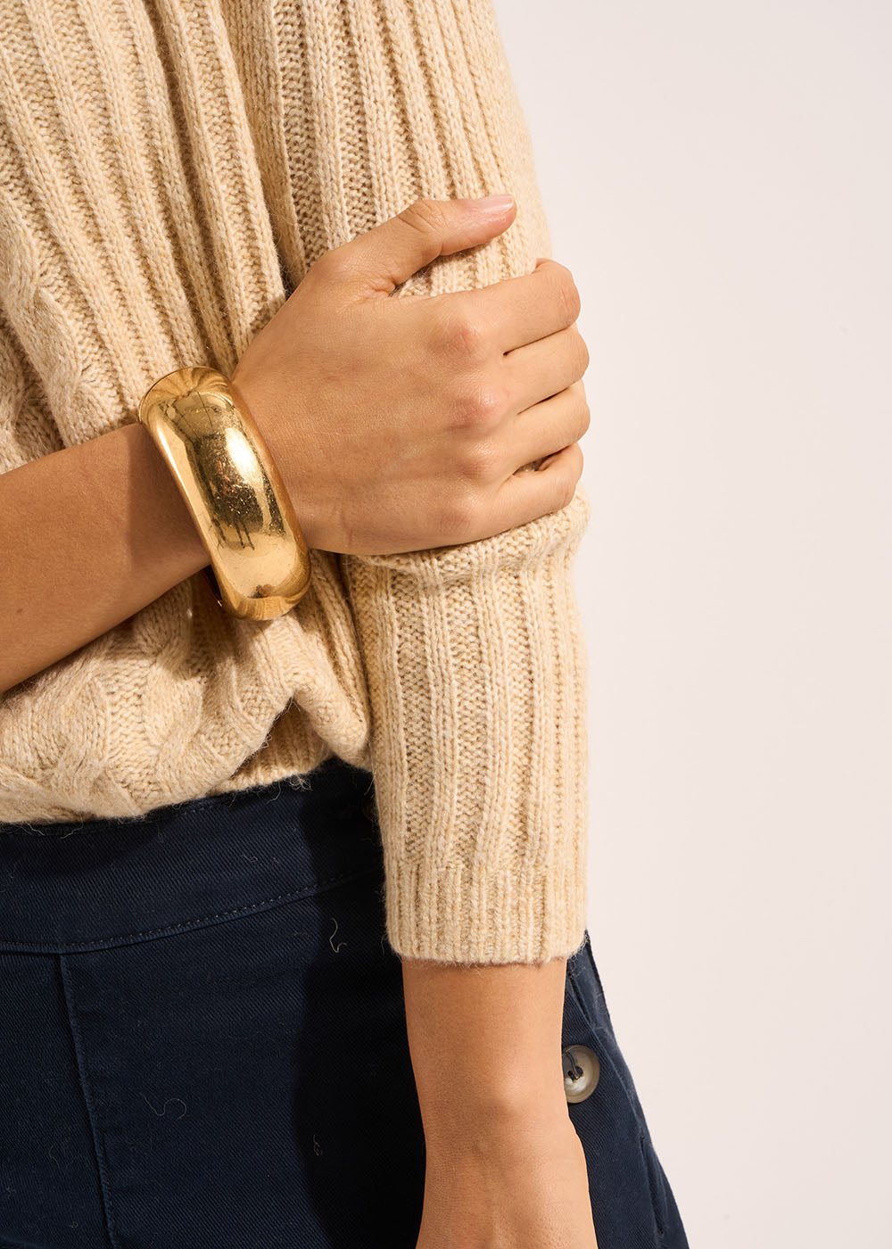 MORELLE Cable knit crew neck sweater - 4 - Sud Express - Sud Express