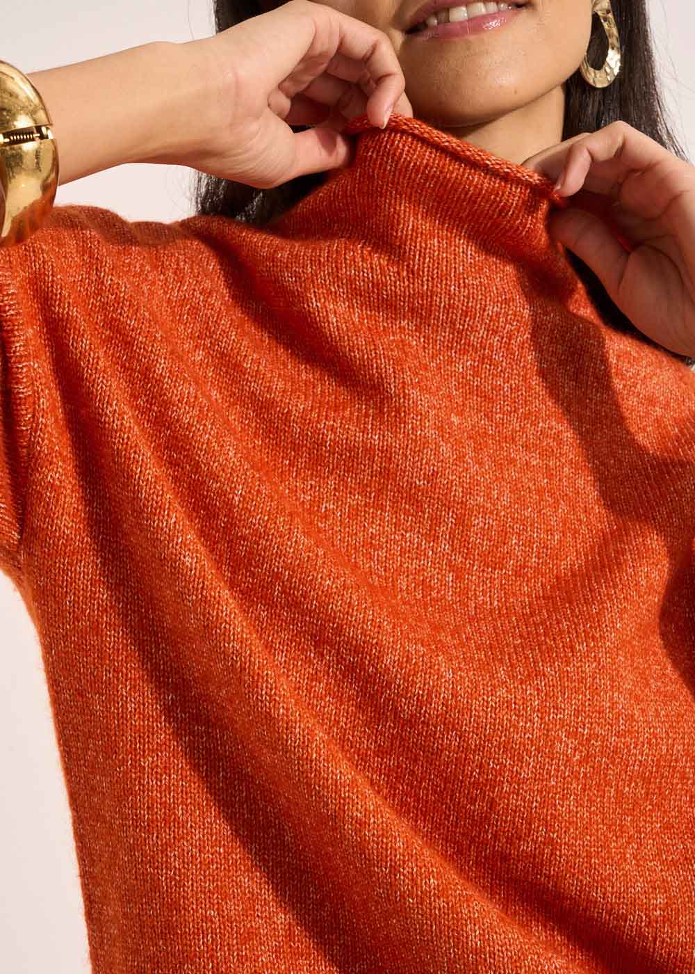 MALIETTE Sweater with a rolled-up high collar and long sleeves - 2 - Sud Express - Sud Express