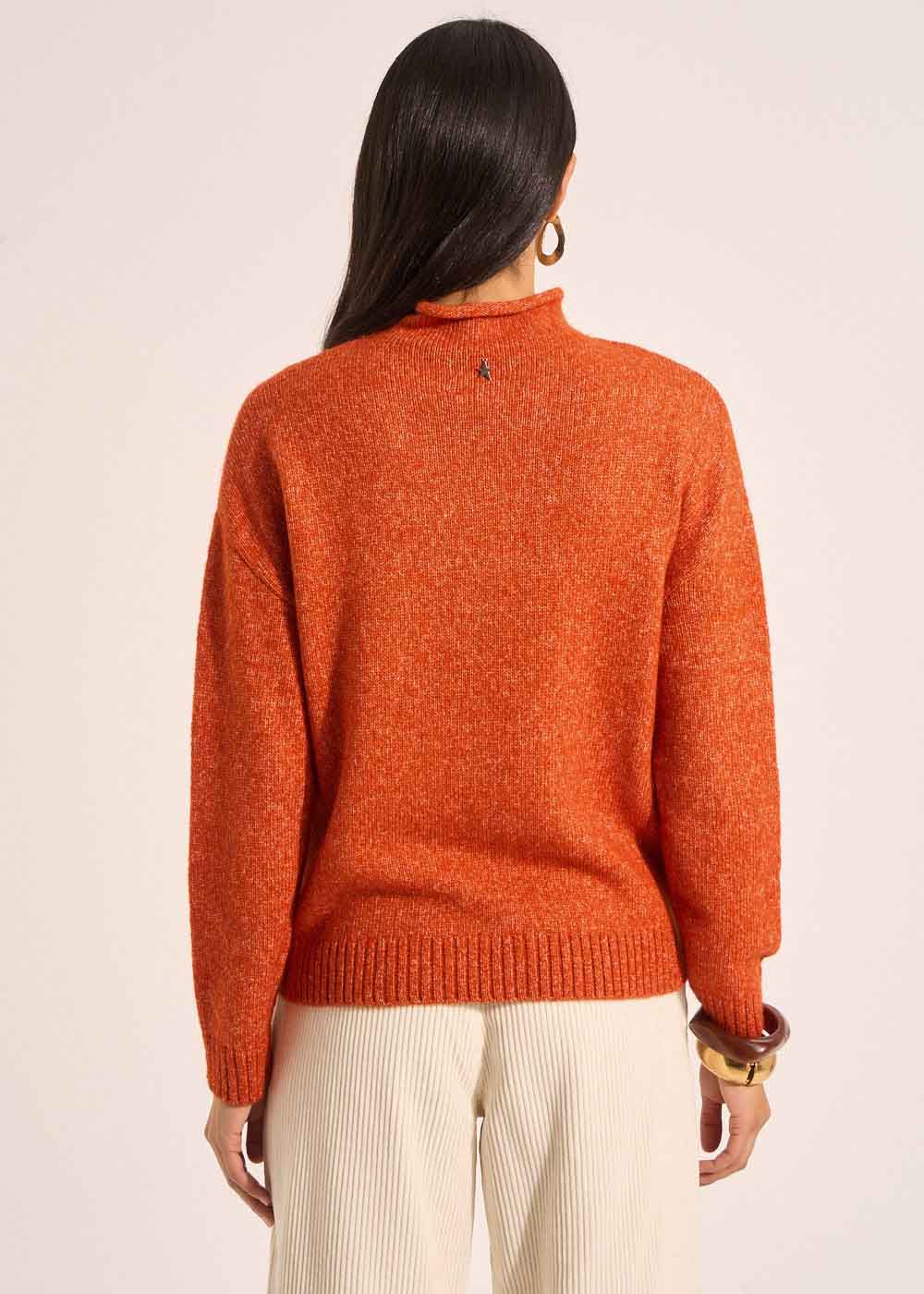 MALIETTE Sweater with a rolled-up high collar and long sleeves - 3 - Sud Express - Sud Express