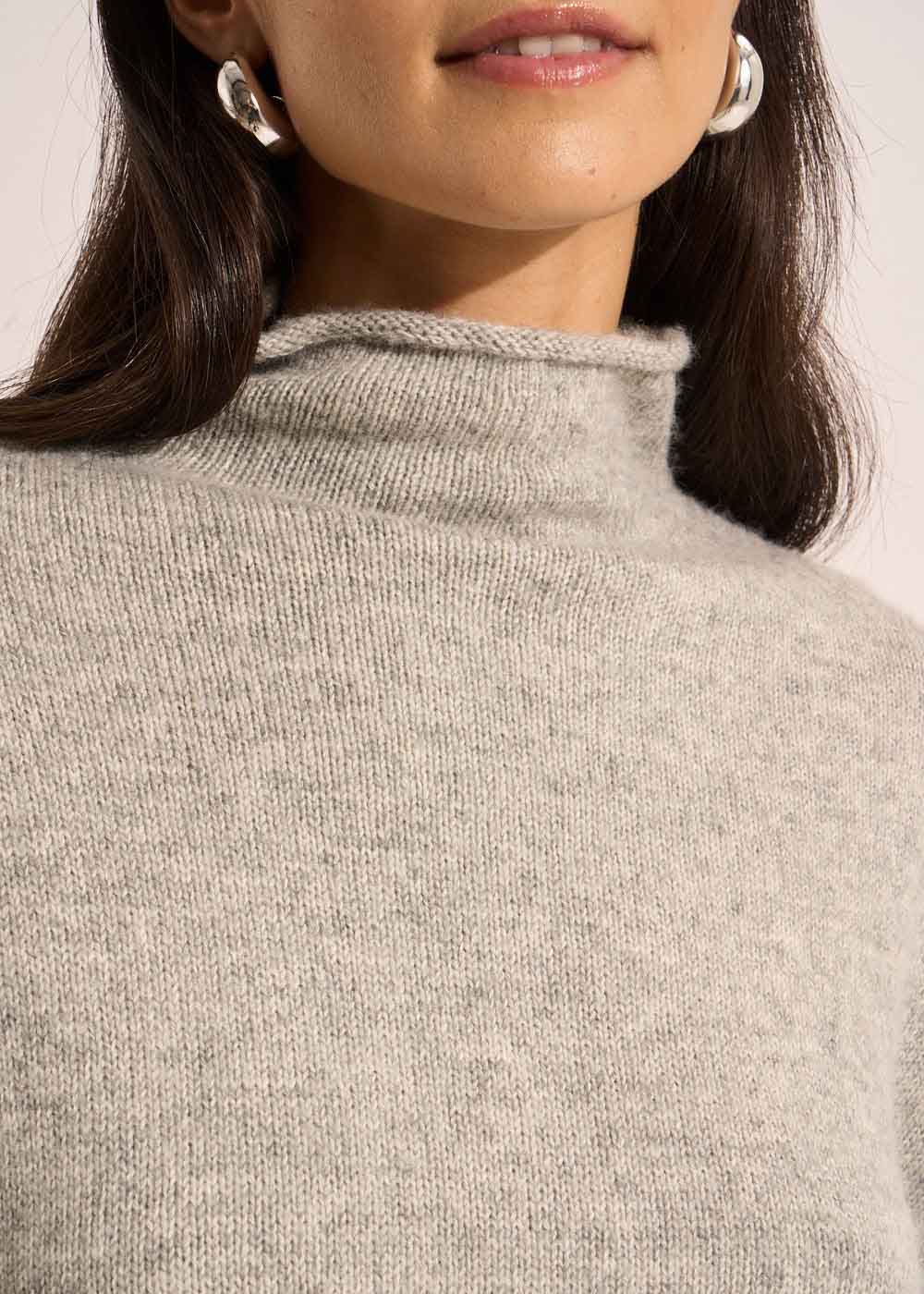MALIETTE Sweater with a rolled-up high collar and long sleeves - 2 - Sud Express - Sud Express