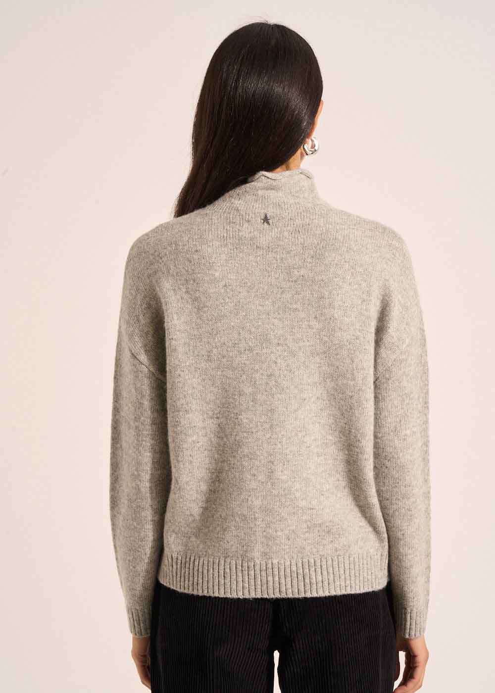 MALIETTE Sweater with a rolled-up high collar and long sleeves - 3 - Sud Express - Sud Express