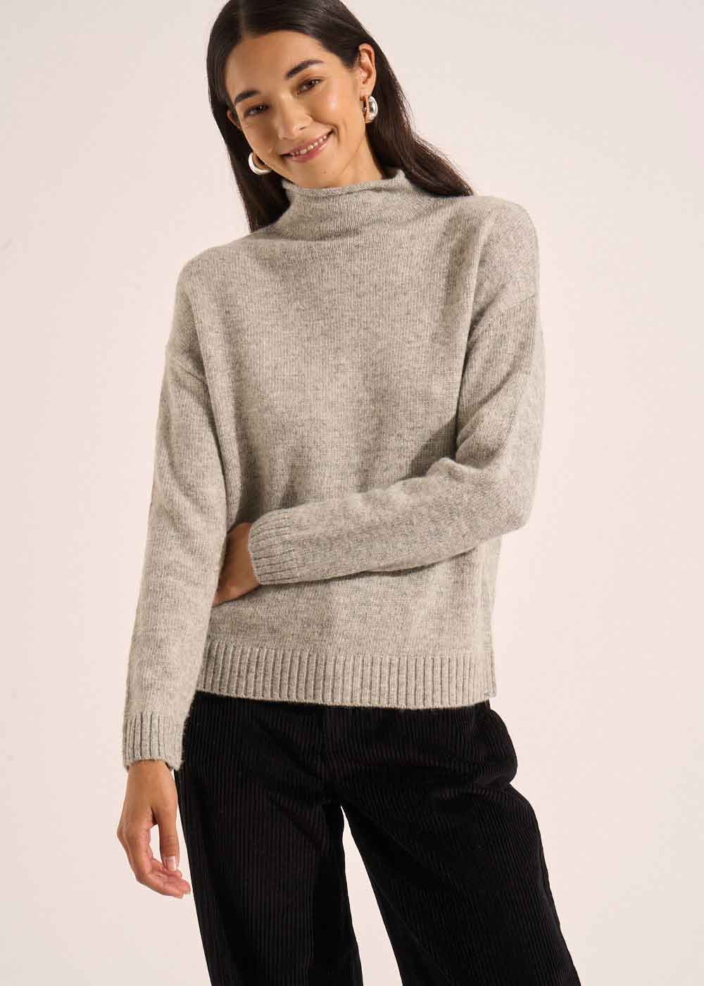 MALIETTE Sweater with a rolled-up high collar and long sleeves - 4 - Sud Express - Sud Express