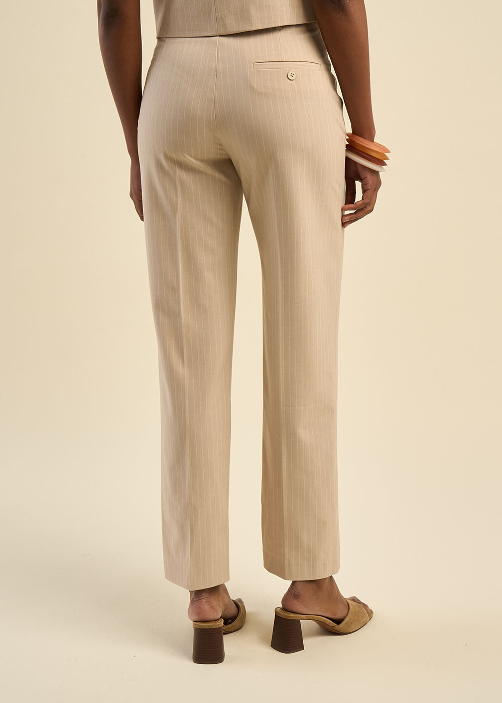 Long pants with fine stripes - Sud Express - 3 - Sud Express