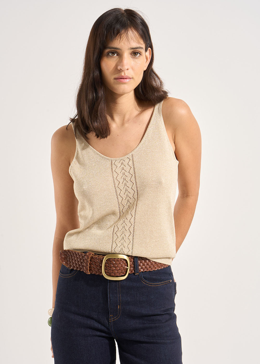 DENITSA Tank top with thin straps - 1 - Sud Express - Sud Express