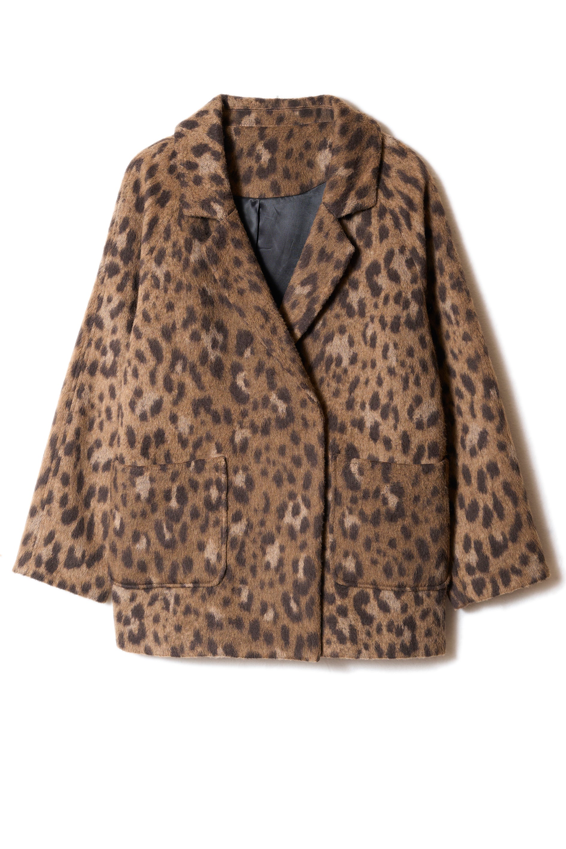 Loose-fitting coat with animal print - Sud Express - 6 - Sud Express