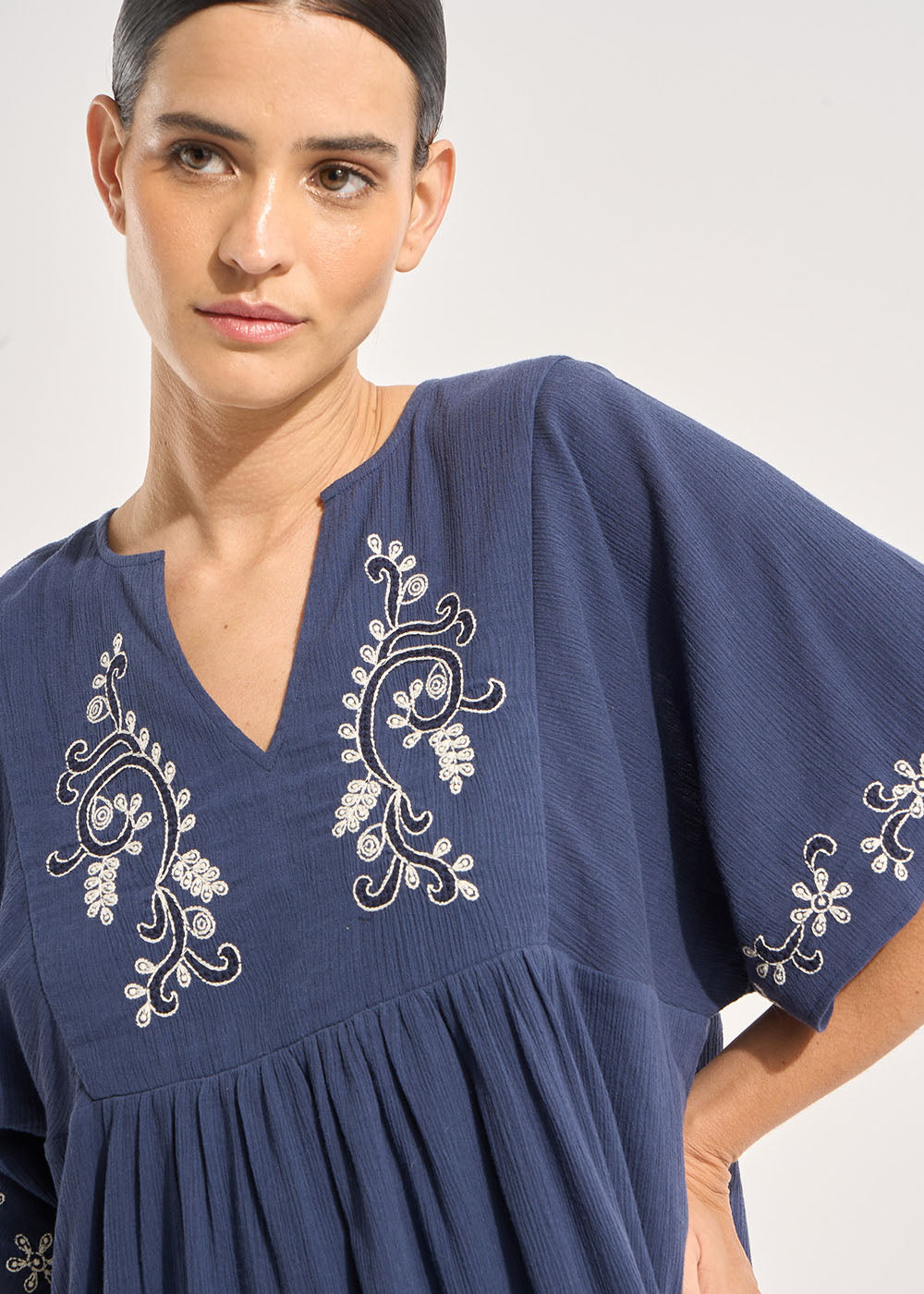 ROKAMA Short  embroided dress - 2 - Sud Express - Sud Express