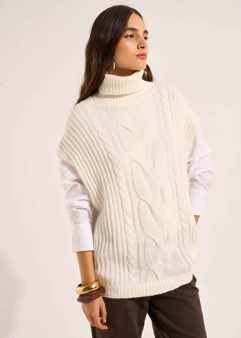 Sleeveless turtleneck sweater - Sud Express - 5 - Sud Express