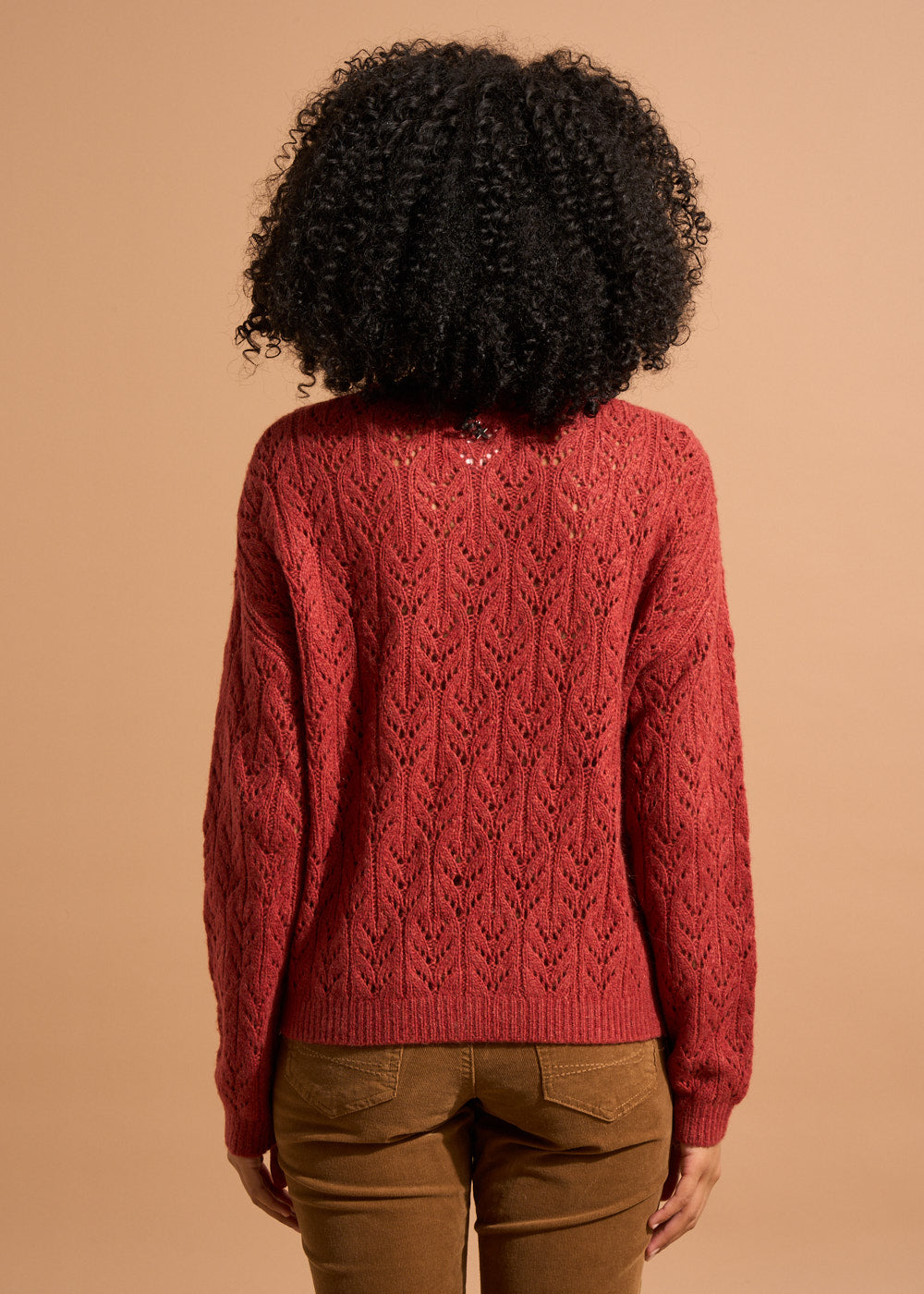 MACHOU Round-neck jumper with openwork lace stitching - 3 - Sud Express - Sud Express