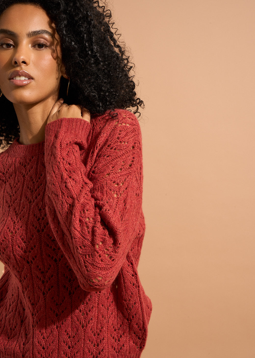 MACHOU Round-neck jumper with openwork lace stitching - 4 - Sud Express - Sud Express