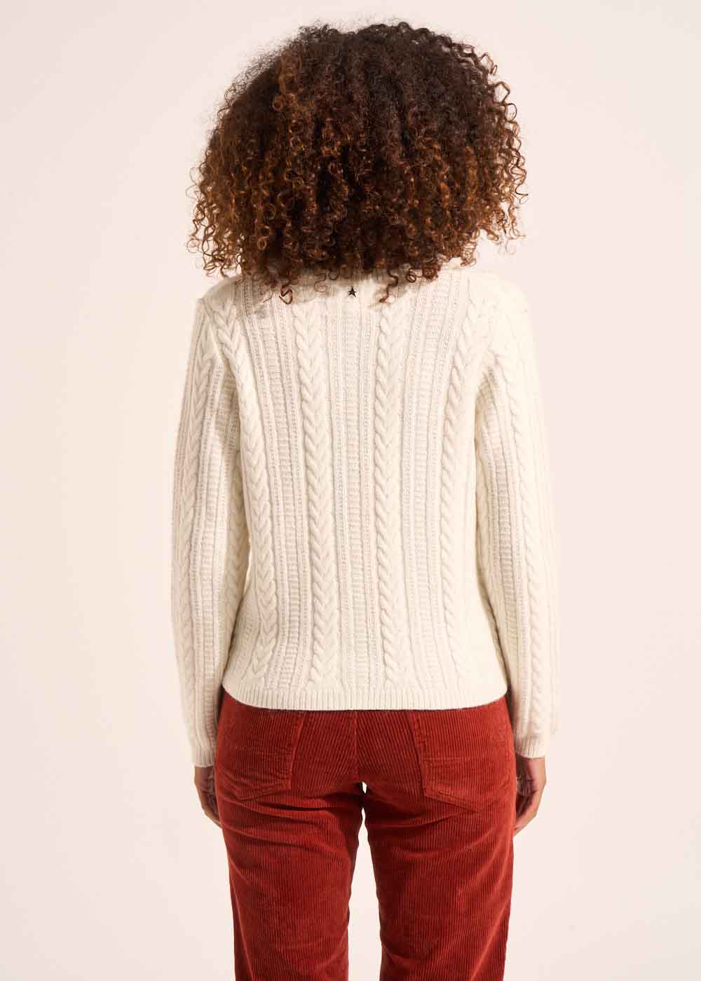 GILIOU Cropped cardigan with crew neck - 3 - Sud Express - Sud Express