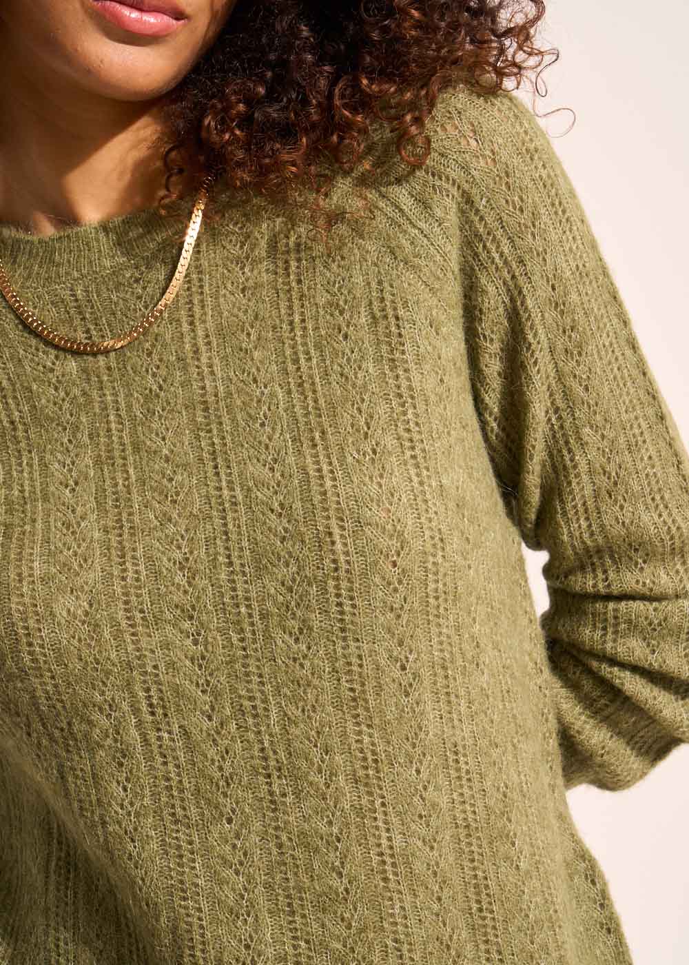 MALICIA Round-neck jumper with wide raglan sleeves - 2 - Sud Express - Sud Express