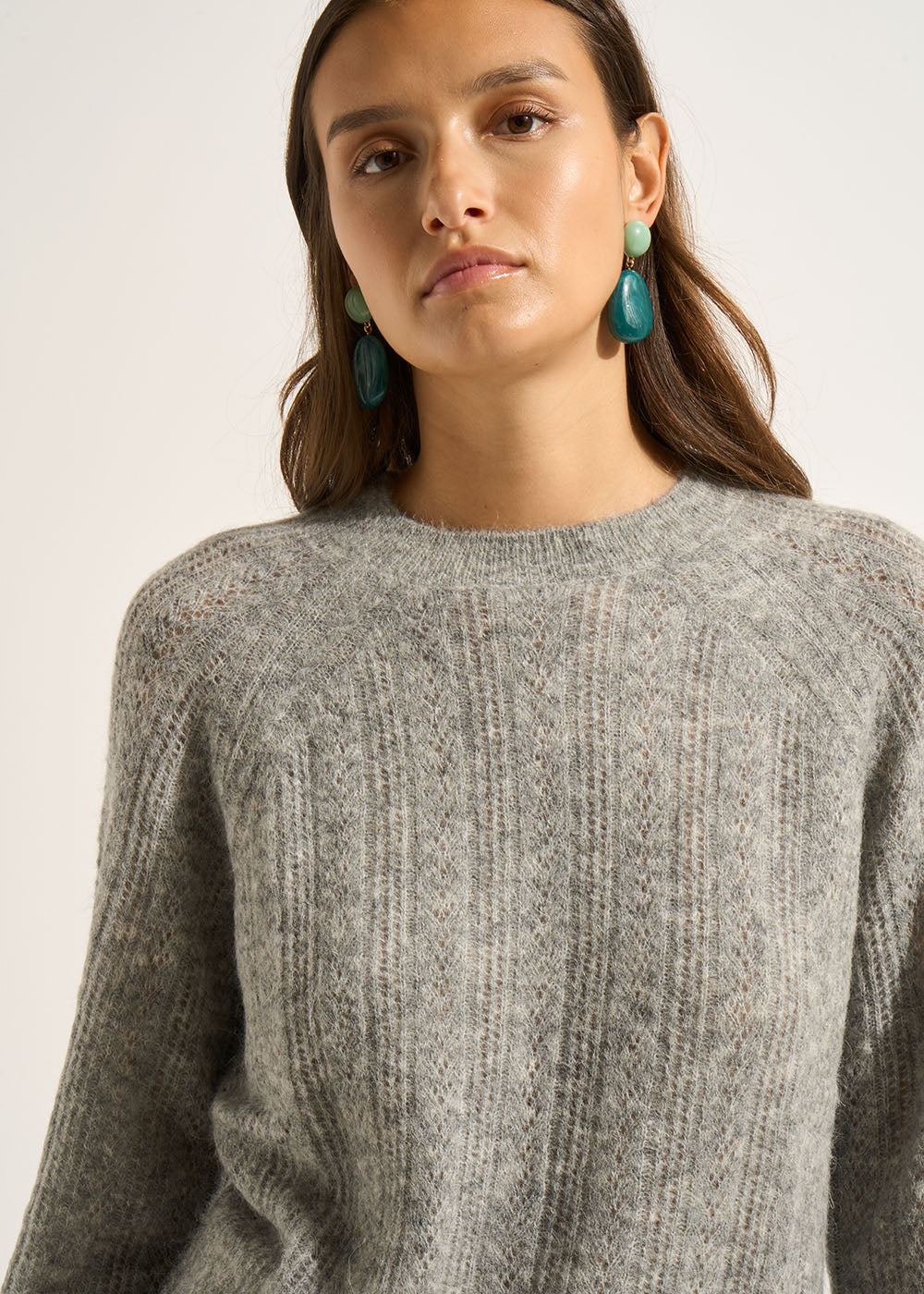 Round-neck jumper with wide raglan sleeves - Sud Express - 4 - Sud Express