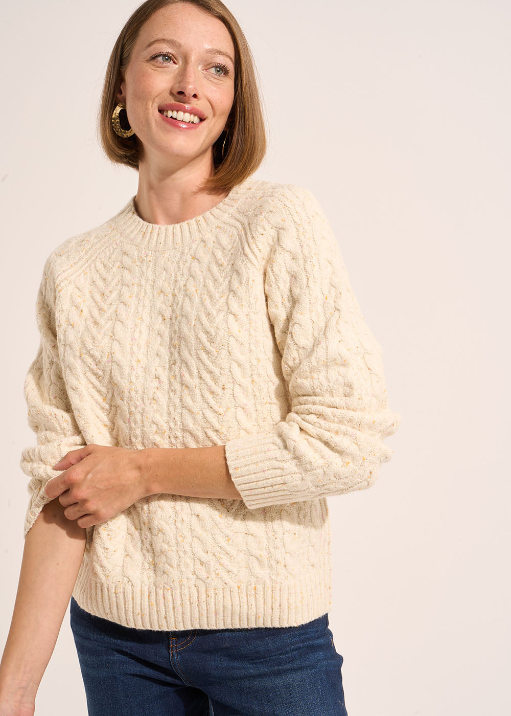 MOLDY Thick-knit Irish cable-knit jumper - 1 - Sud Express - Sud Express