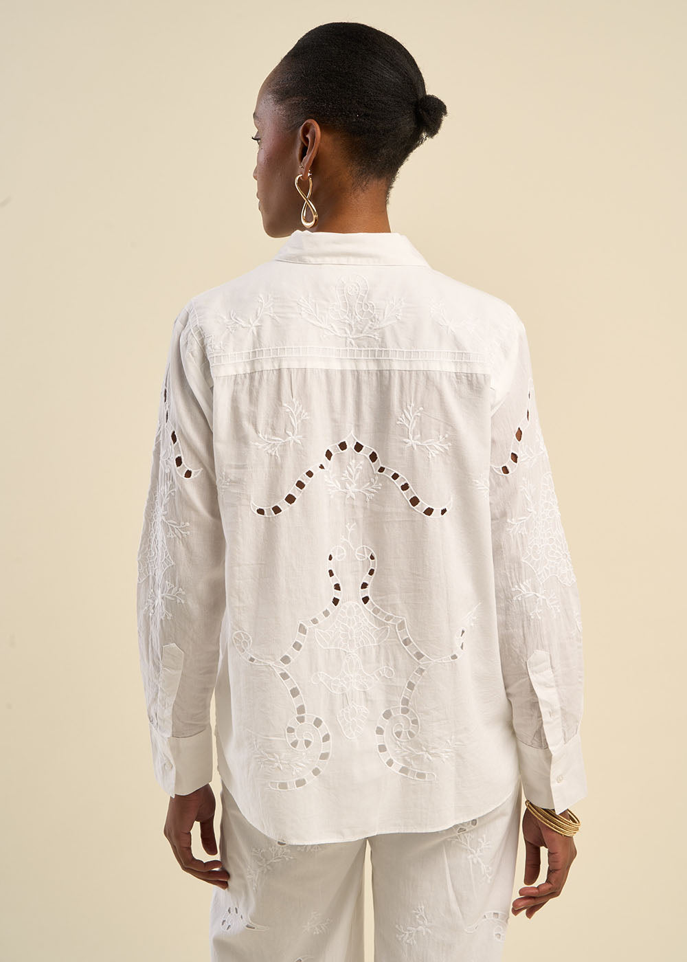 CORELIA Embroidered Long-Sleeve Shirt - 3 - Sud Express - Sud Express