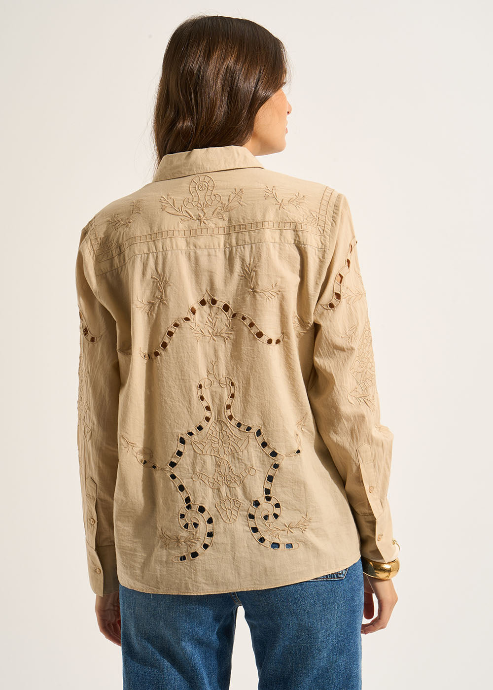 CORELIA Embroidered Long-Sleeve Shirt - 3 - Sud Express - Sud Express