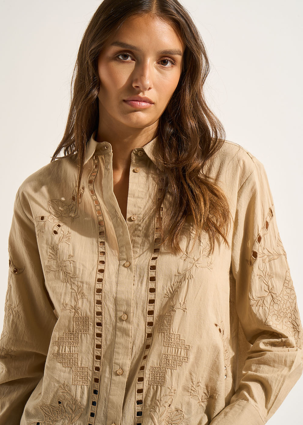 Embroidered Long-Sleeve Shirt - Sud Express - 5 - Sud Express
