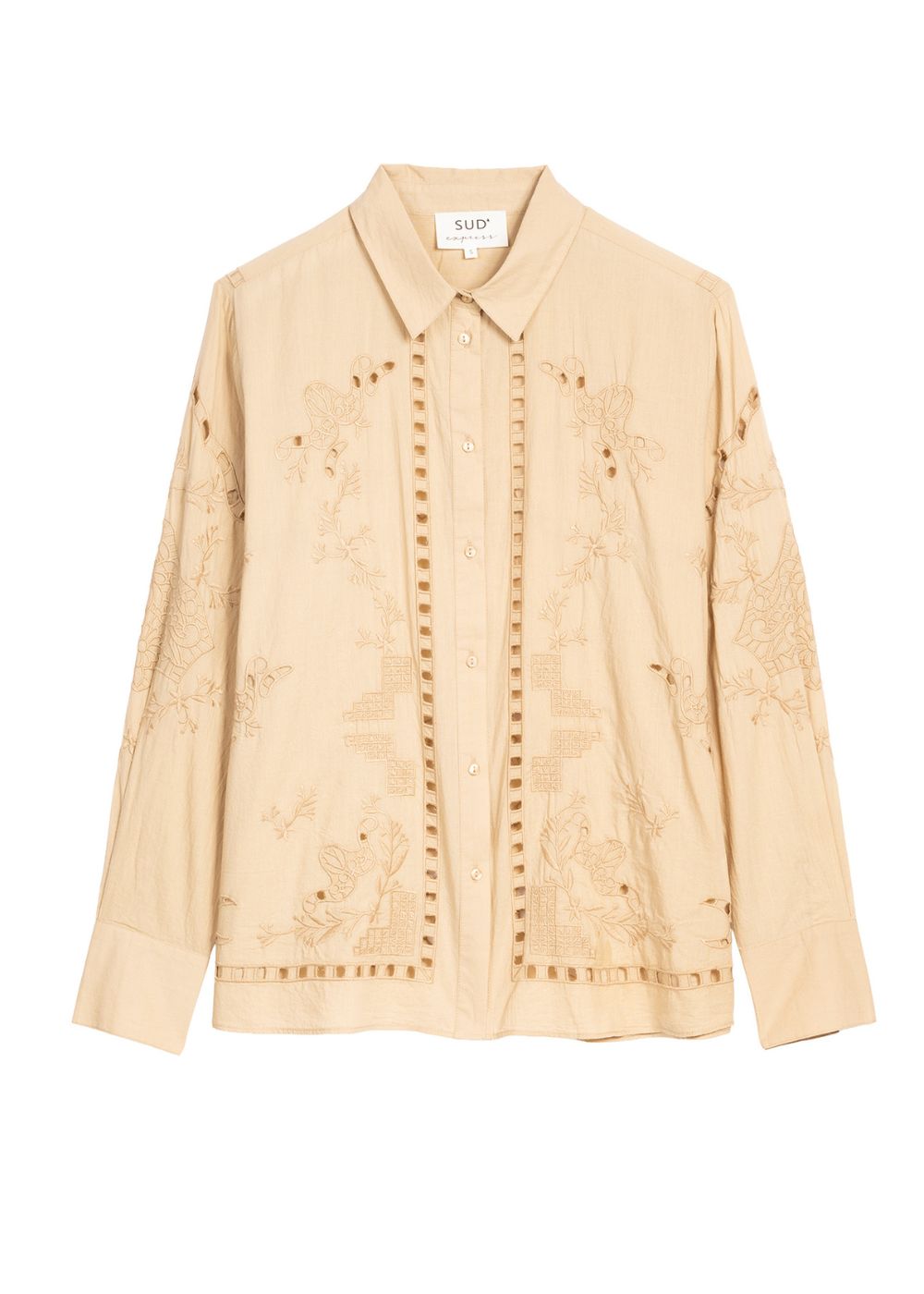 Embroidered Long-Sleeve Shirt - Sud Express - 7 - Sud Express