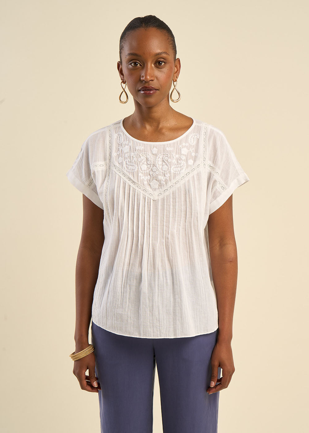 Embroidered top - Sud Express - 6 - Sud Express