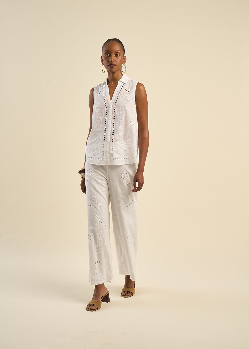 PARELIA Embroidered Trousers - 1 - Sud Express - Sud Express