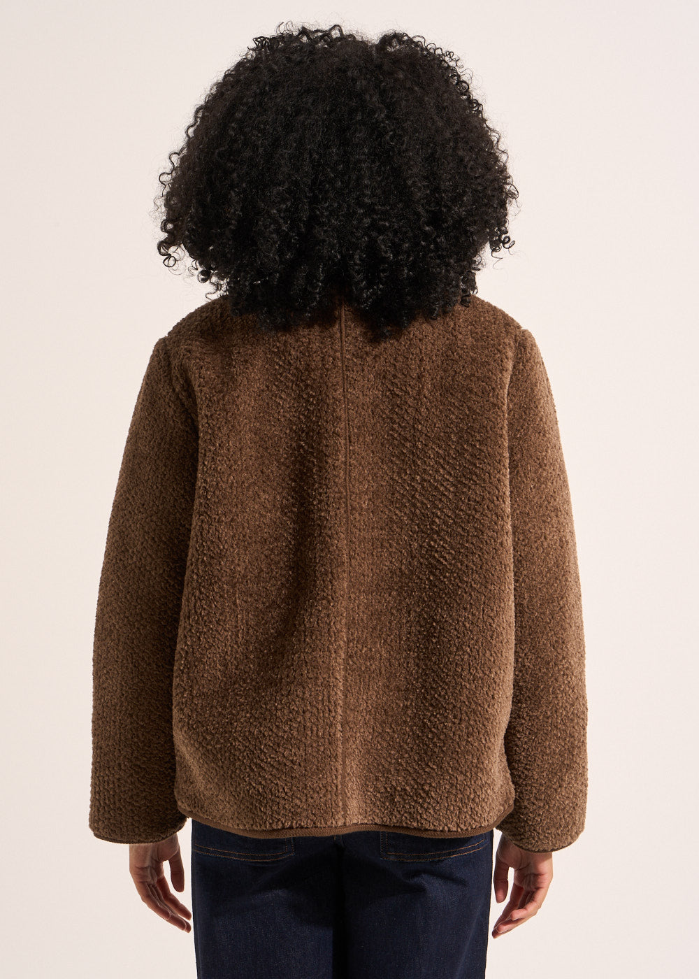 MARLONE Short faux fur jacket with quilted collar - 3 - Sud Express - Sud Express