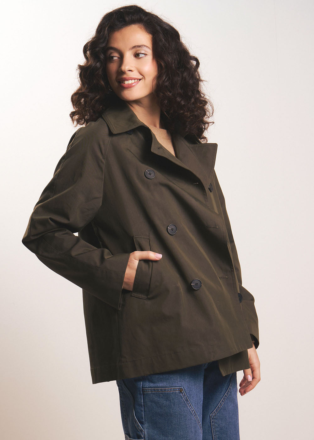 VOSTYLA Water-repellent trench coat with raglan sleeves - 1 - Sud Express - Sud Express