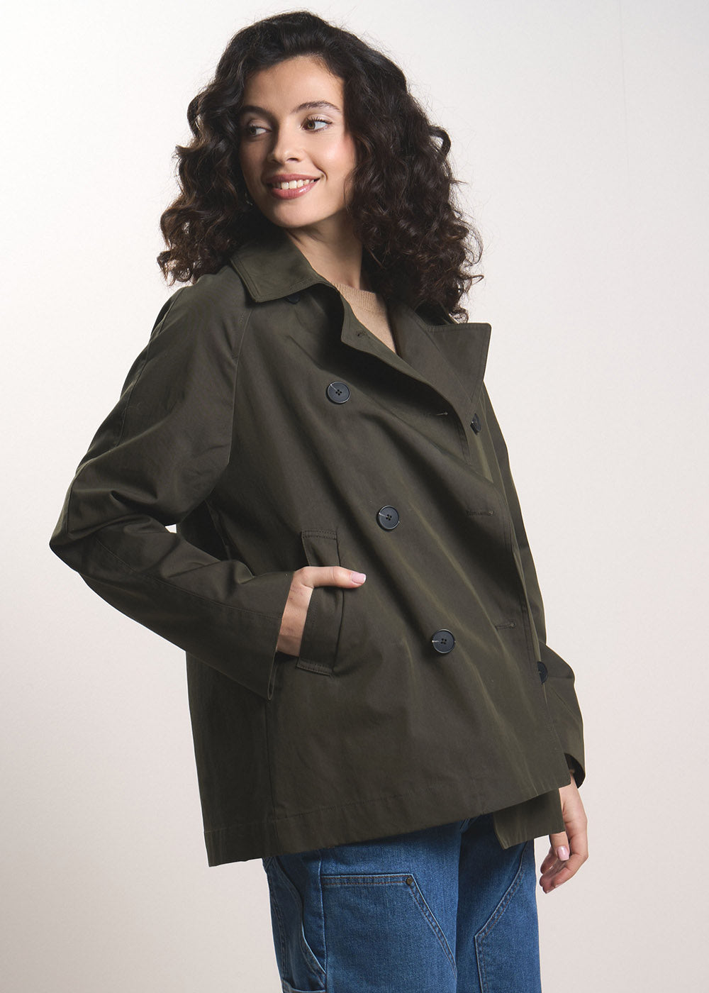 VOSTYLA Water-repellent trench coat with raglan sleeves - 1 - Sud Express - Sud Express