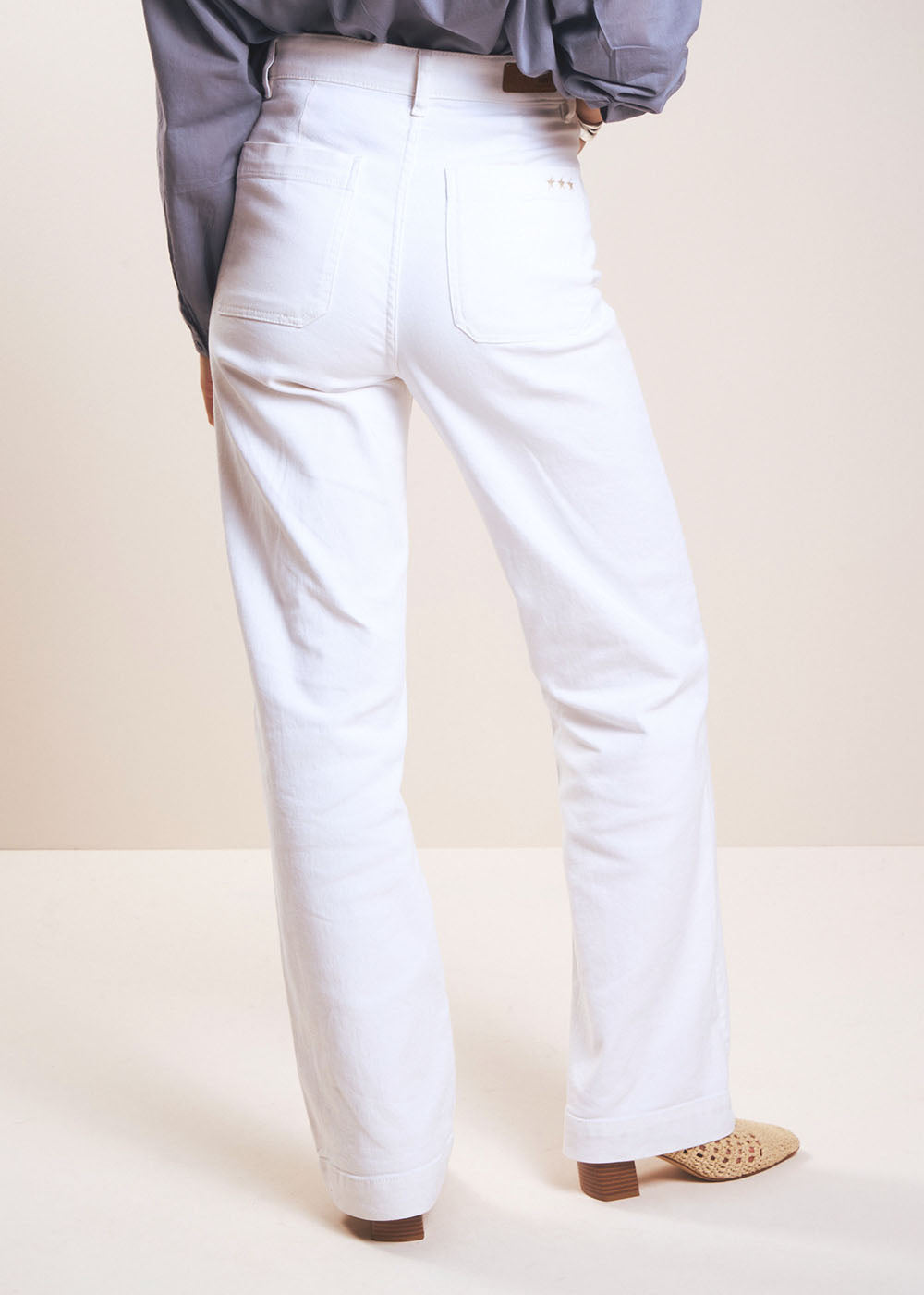 STACY Wide-leg jeans with cuffs and high waist - 3 - Sud Express - Sud Express