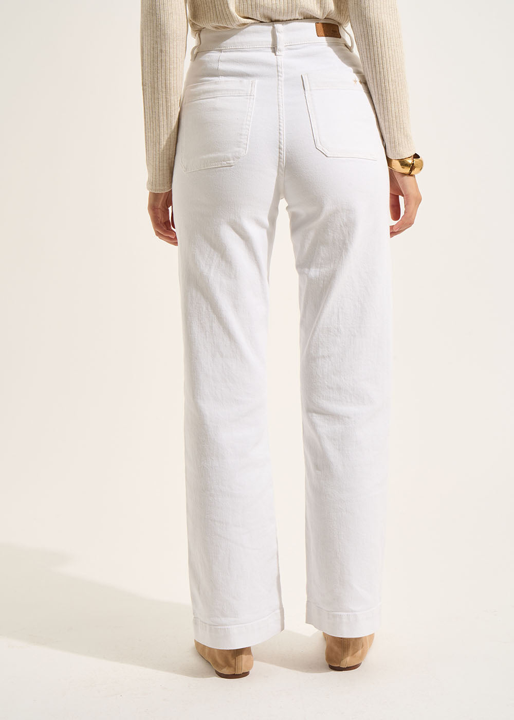 STACY Wide-leg jeans with cuffs and high waist - 3 - Sud Express - Sud Express