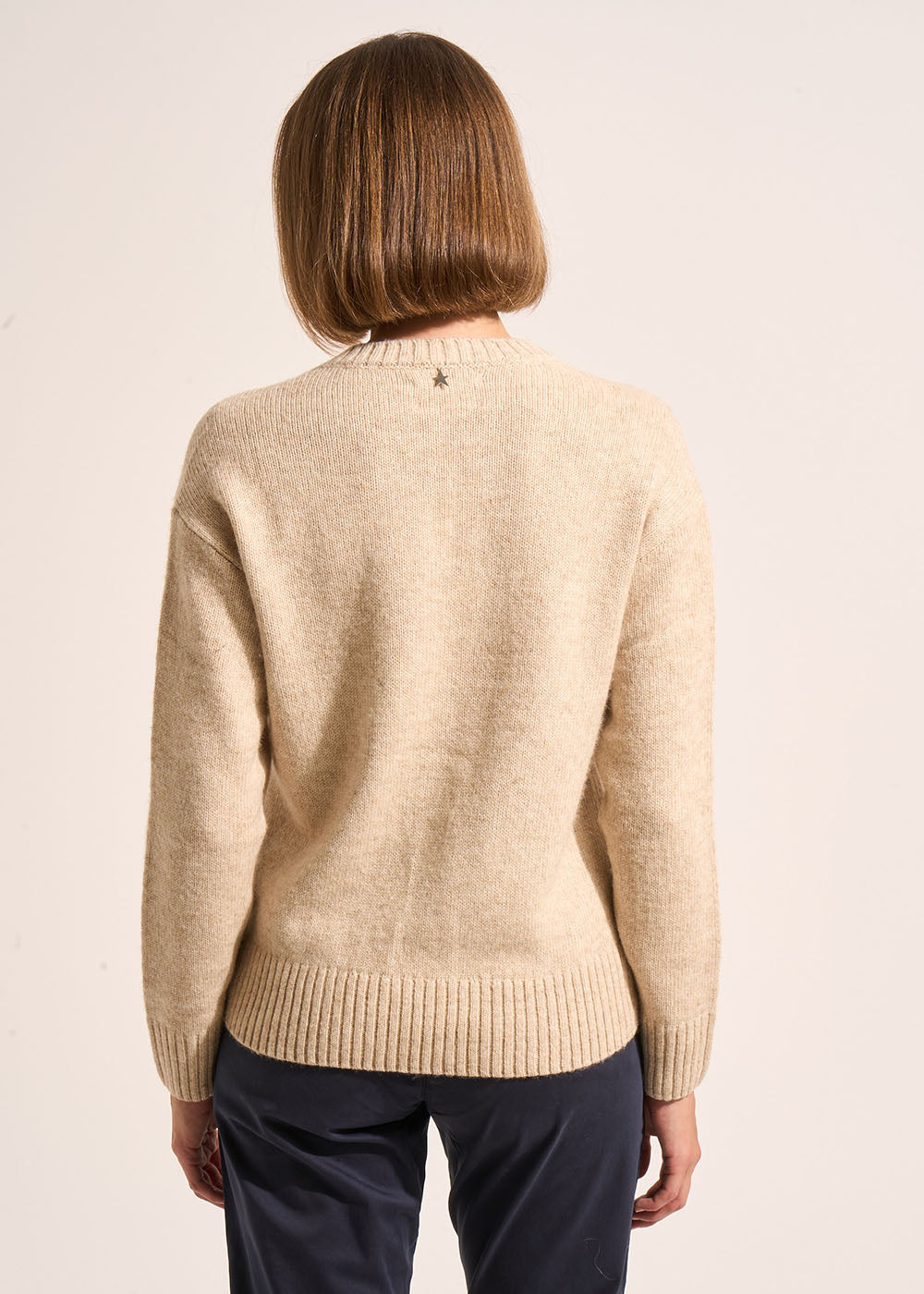 MILANO Tunisian collar jumper with wide sleeves - 3 - Sud Express - Sud Express