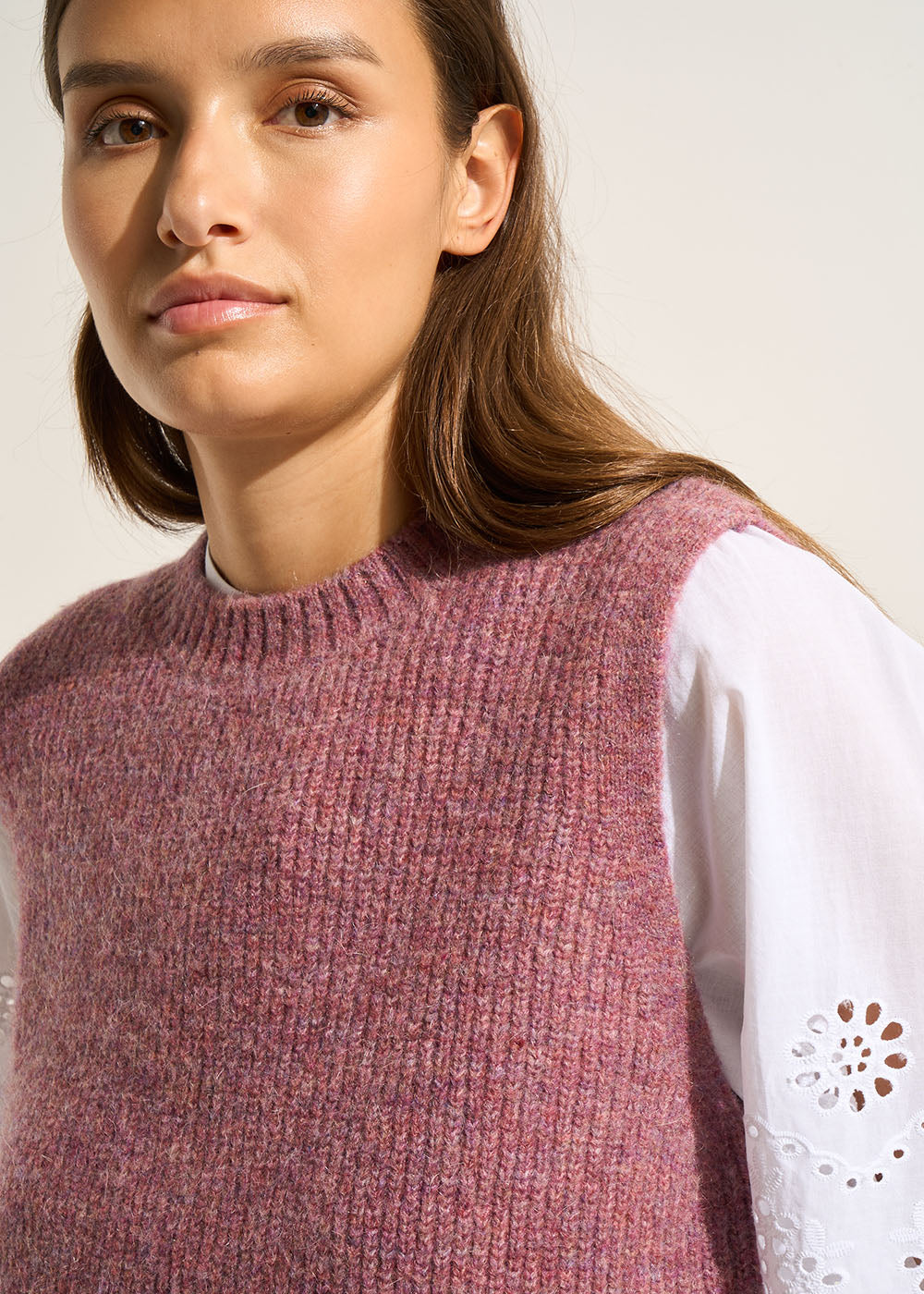 MILUSY Sleeveless round-neck jumper - 2 - Sud Express - Sud Express