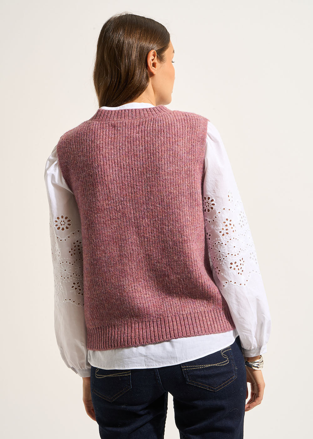 MILUSY Sleeveless round-neck jumper - 3 - Sud Express - Sud Express