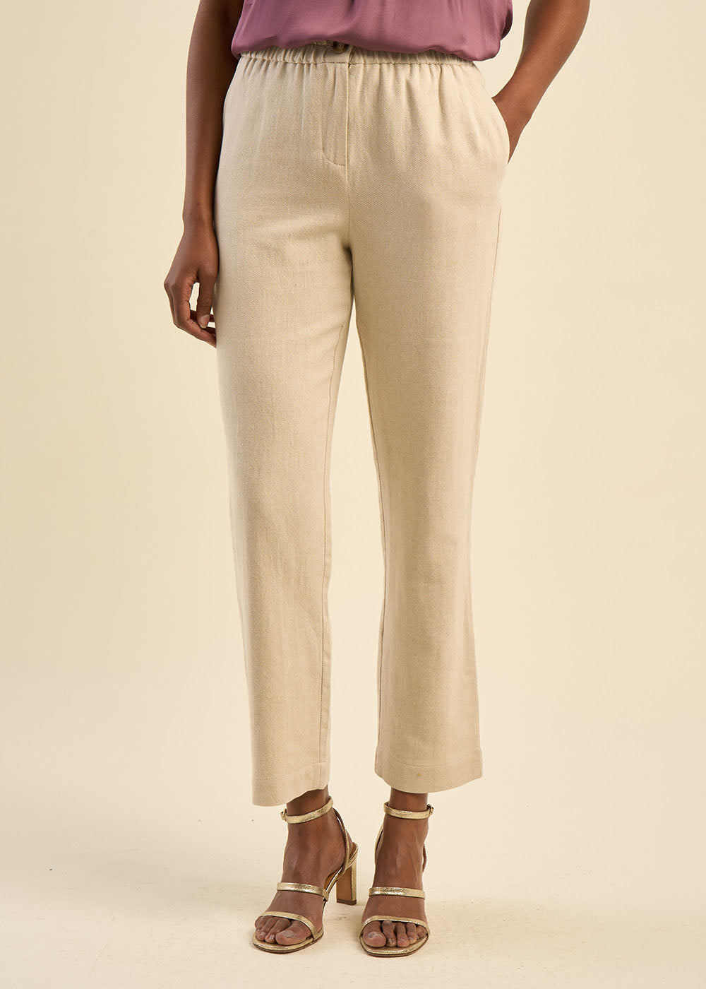7/8 Cotton & Linen Pant - Sud Express - 1 - Sud Express