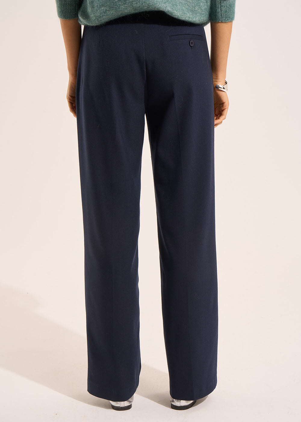 PEYLA Navy herringbone trousers - 3 - Sud Express - Sud Express