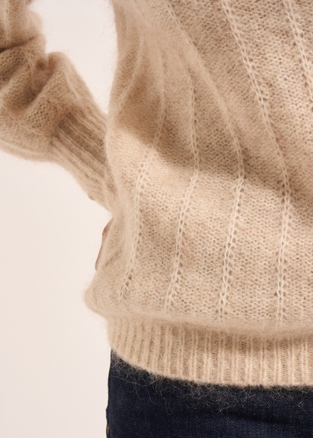 Straight jumper with buttons at the cuffs - Sud Express - 4 - Sud Express