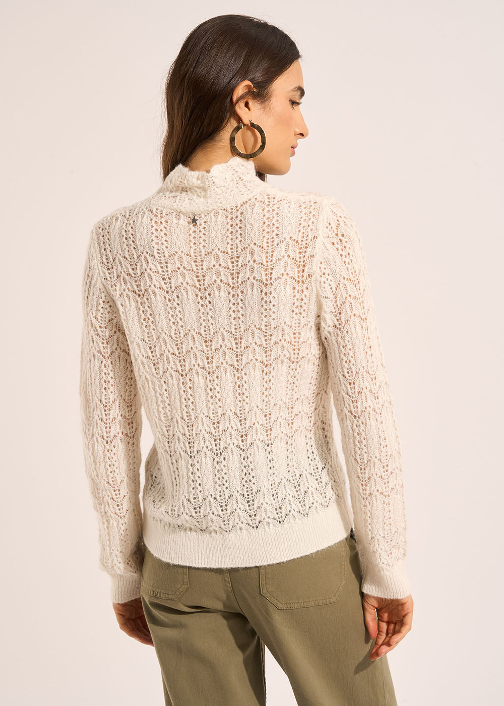 MELPA Lightweight lace knit turtleneck sweater - 3 - Sud Express - Sud Express