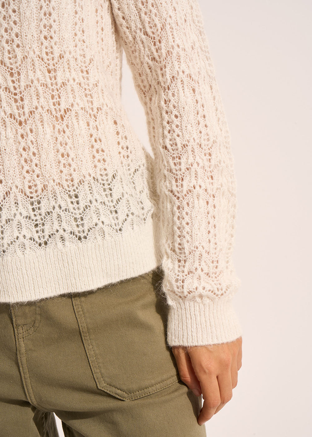 MELPA Lightweight lace knit turtleneck sweater - 4 - Sud Express - Sud Express