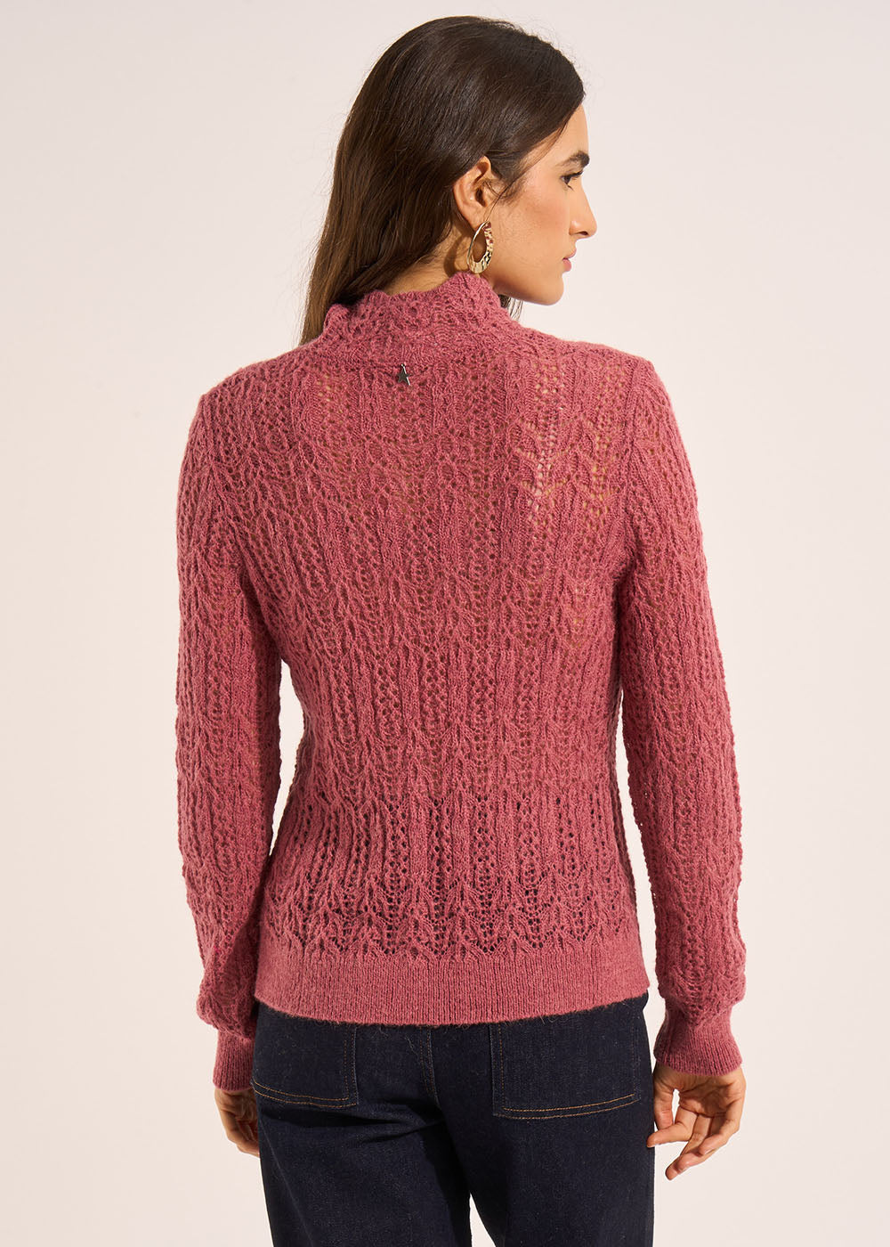 MELPA Lightweight lace knit turtleneck sweater - 3 - Sud Express - Sud Express