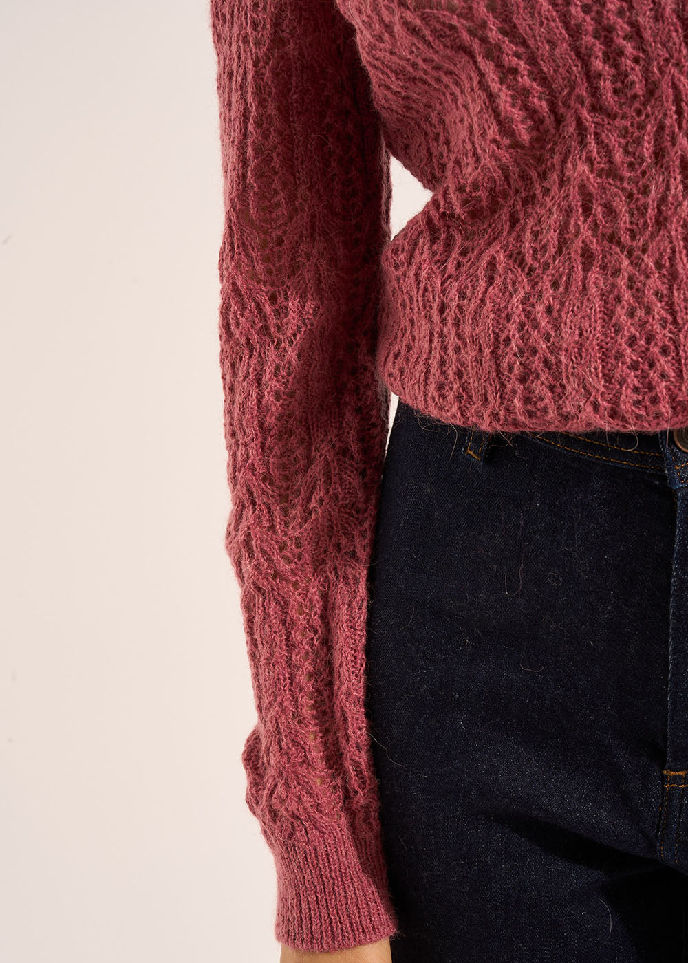 MELPA Lightweight lace knit turtleneck sweater - 4 - Sud Express - Sud Express