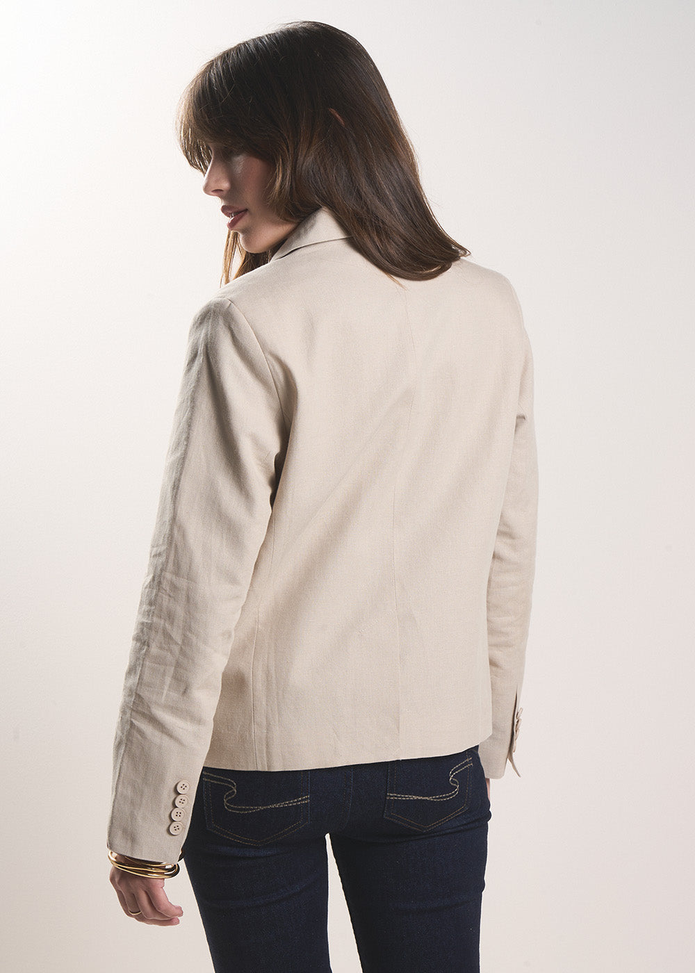 VERTIGE  Short tailored jacket in natural fibres - 3 - Sud Express - Sud Express