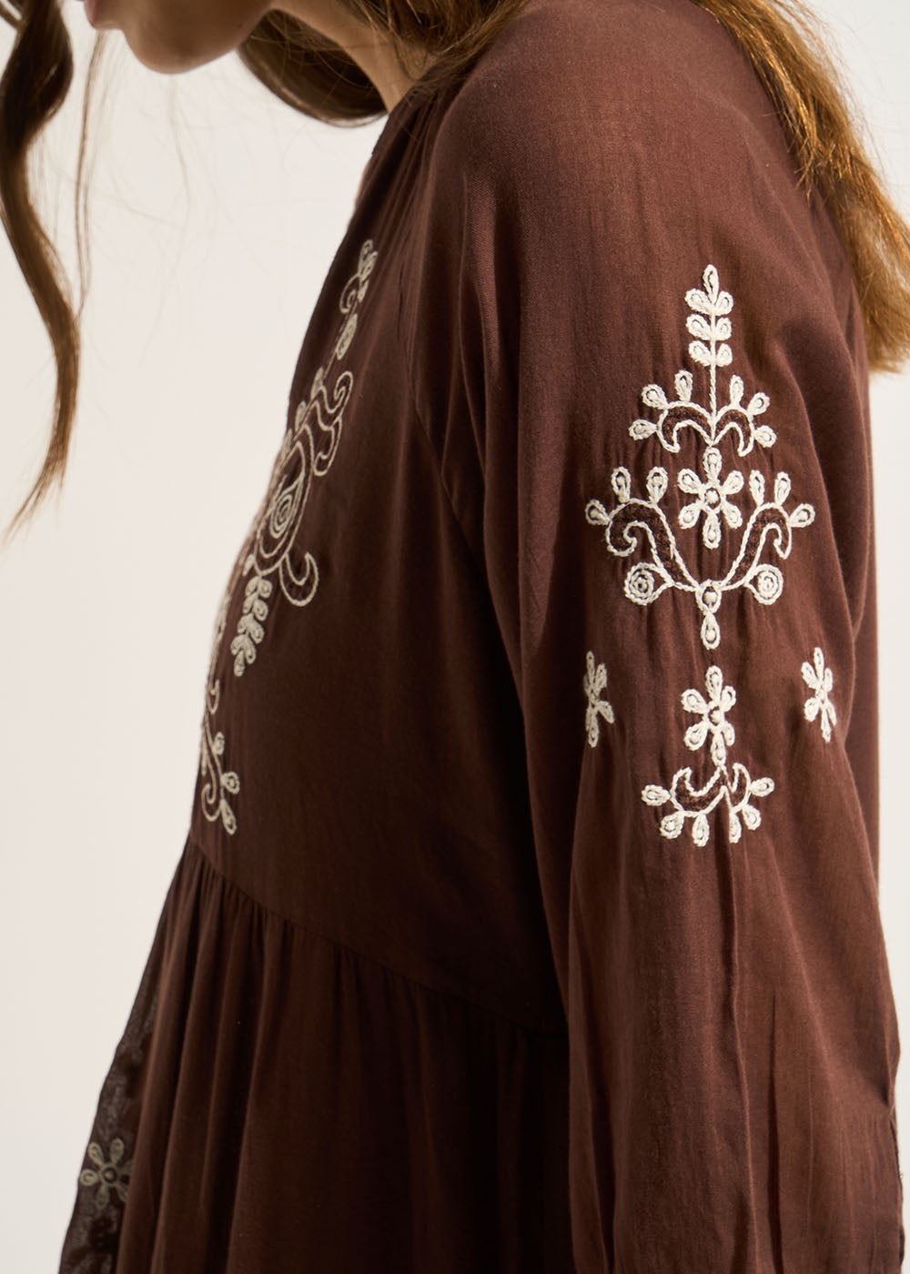 Oversized embroidered maxi dress - Sud Express - 5 - Sud Express