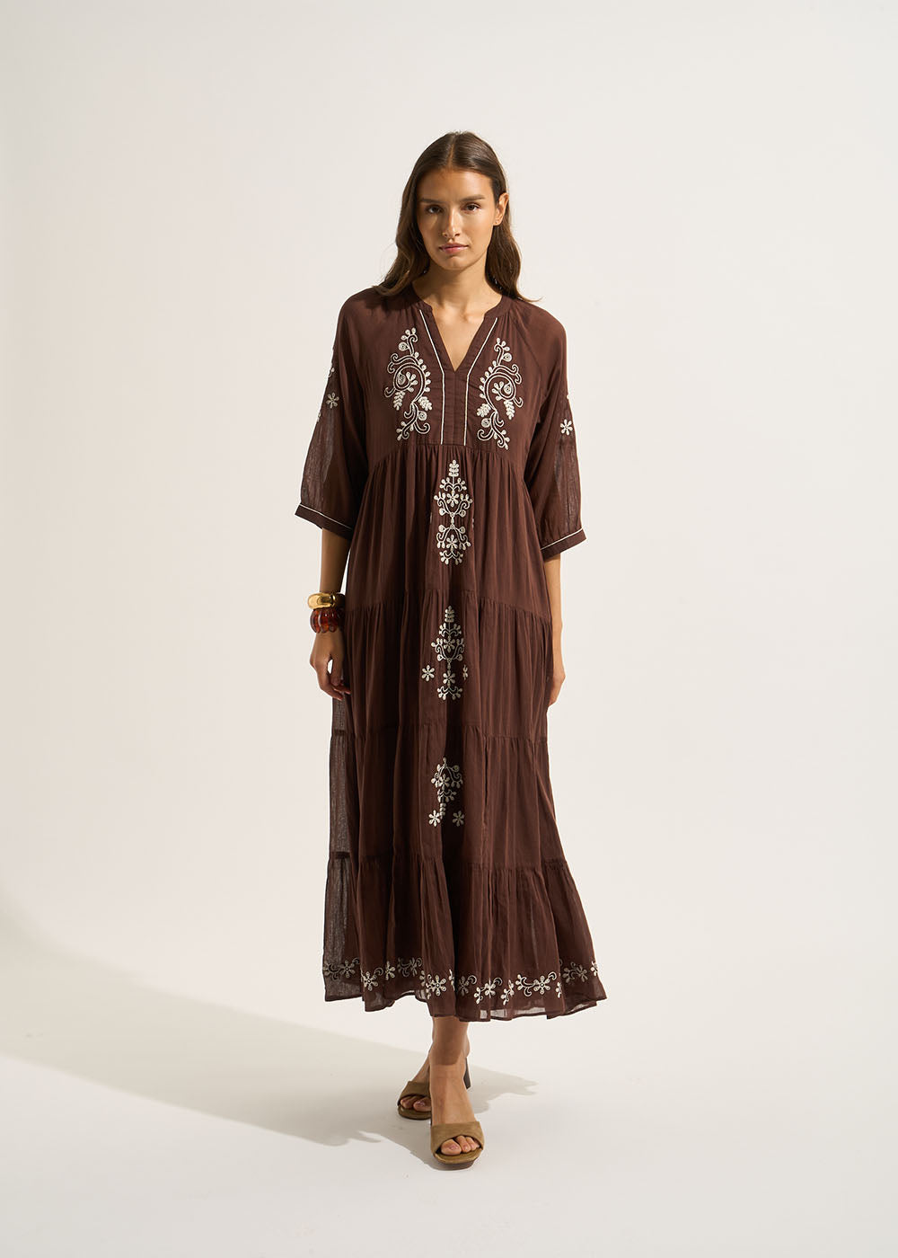 Oversized embroidered maxi dress - Sud Express - 6 - Sud Express