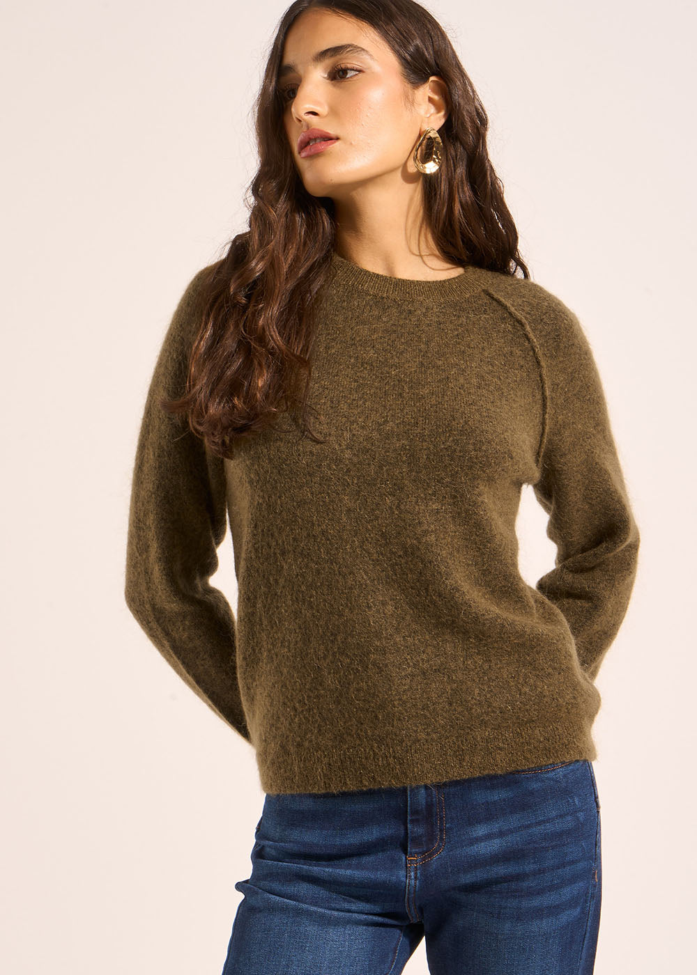 MIGUEL Mohair crew neck sweater - 1 - Sud Express - Sud Express