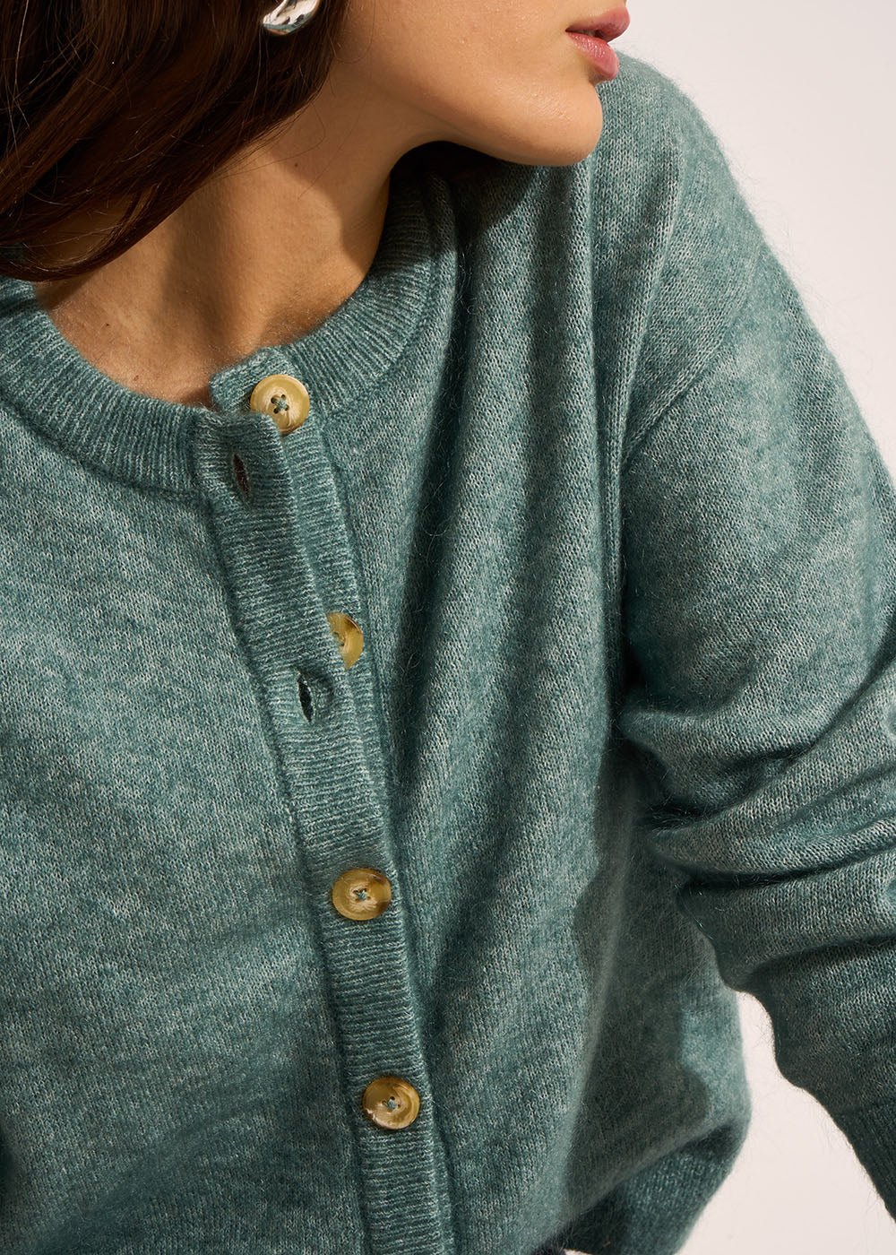 GARICAN Loose-fitting cardigan with round neck - 2 - Sud Express - Sud Express