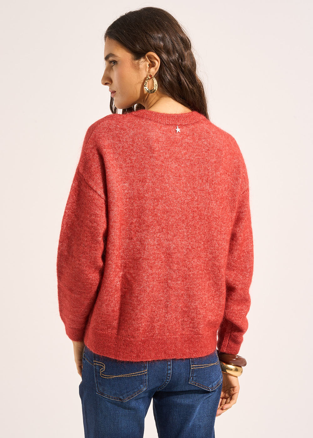 GARICAN Loose-fitting cardigan with round neck - 3 - Sud Express - Sud Express